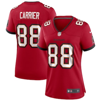 womens nike mark carrier red tampa bay buccaneers game retir